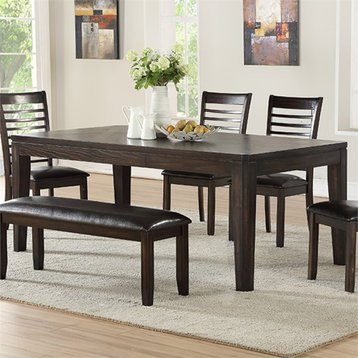 Steve Silver Ally Extendable Wood Dining Table in Espresso