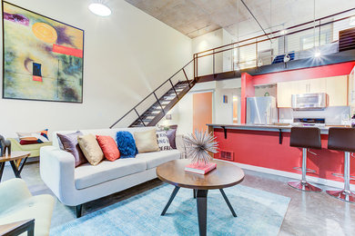 Inspiration for a modern living room remodel in Seattle