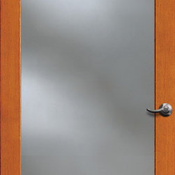 1401 Shown in alder  with custom glass - Windows And Doors