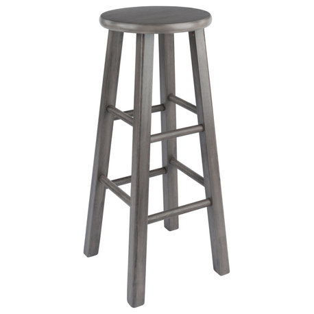 Ivy Square Leg Bar Stool, Rustic Oyster Gray