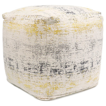 Pasargad Home Grandcanyon Distressed Cotton Pouf