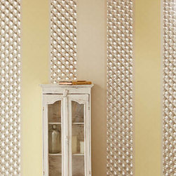 Vasili Sand Optical Stripe - Wallpaper