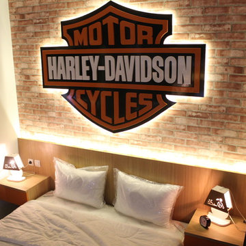 Interior Apartemen Dago Suite 1 Bed Room Harley Davidson