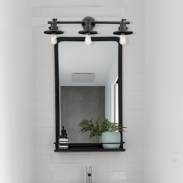 Beaufort 3-Light Wall Sconce, Dark Bronze, Removable Cage Shade
