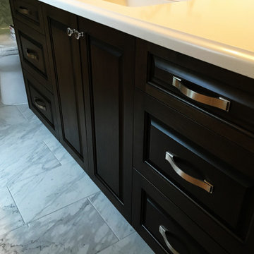 Custom Traditional Dark Espresso  Master Bathroom Vanity