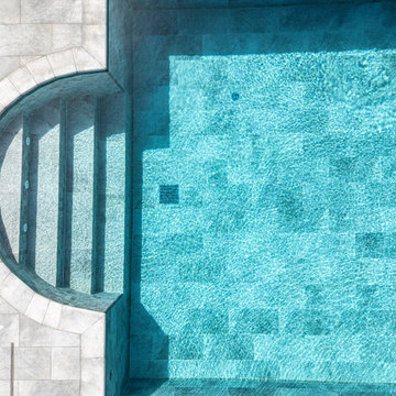 Antique Grey & Pool Garden Grey Porcelain Tiles -Fethiye,Mugla Villa
