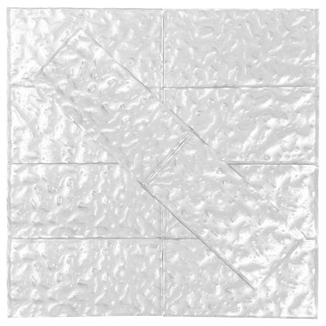 Miseno MT-WHSMTW0306-SH Metallics - 3" x 6" Rectangle Wall Tile - - Silver