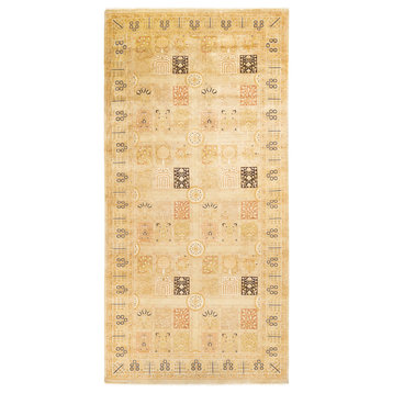 Mogul, One-of-a-Kind Hand-Knotted Runner Ivory, 6'1"x12'7"