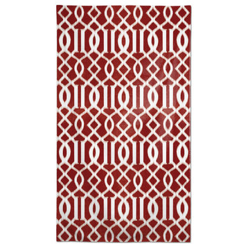 Kirkwood Pattern Red 58x102 Tablecloth