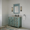 The Calusa Bathroom Vanity, Turquoise, 42", Single Sink, Freestanding