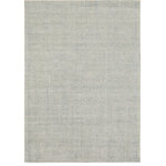 Karastan - Karastan Serpentine Blue Area Rug, 5'x8' - Thoughtfully hand-loomed by skilled artisans, this debut of Karastan's Labyrinth Collection in Serpentine Blue features a beautiful balance between luxurious dense wool and the delicate shimmer of viscose. Colored a cool monochromatic palette, modern texture is achieved through this rug's unique hand-crafted construction. Soft and stain-resistant, these designs feature the renowned strength of wool for enduring elegance. Ideal for entryways, living rooms, kitchens, bedrooms, dining areas, offices and more, this soft and stain-resistant style is also available in runners, 5' x 8' area rugs, large 8' x 10' area rugs and other popular sizes. Keep your new rug and the flooring beneath looking their best with an essential all-surface, earth conscious rug pad, crafted of 100% recycled fibers and certified Green Label Plus by The Carpet and Rug Institute!