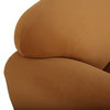 Sandee Contemporary Upholstered Loveseat, Turmeric/Matte Black, 100% Polyester + Birch