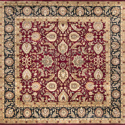 Taj Mahal Square Rug in Caramel and Raw Umber - Rugs