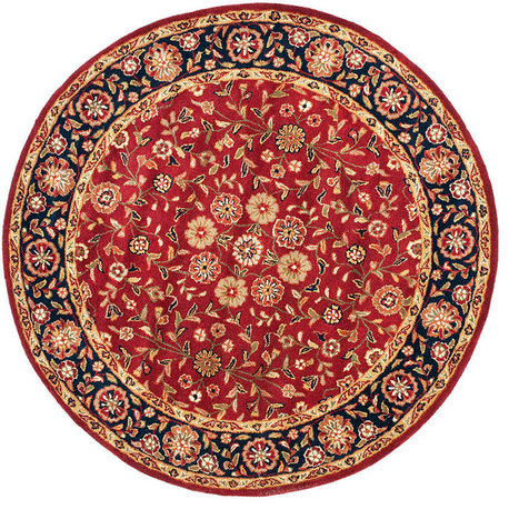 Safavieh Heritage Hg966A Red, Navy Area Rug, 6'0" X 6'0"