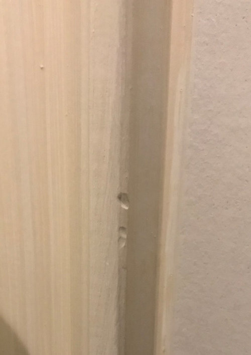 Vanity door hits trim