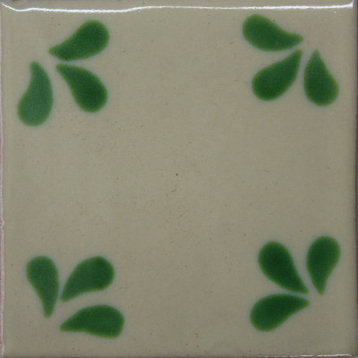 4.2x4.2 9 pcs Green Splash Talavera Mexican Tile