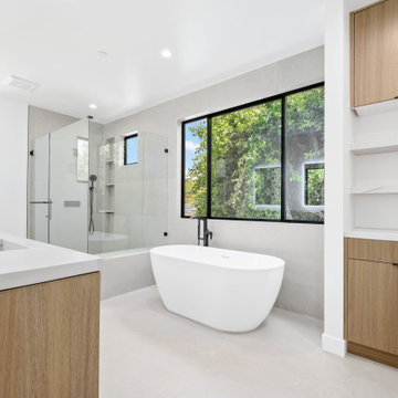Custom Modern New Construction Home with Mid-Century Rooflines