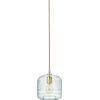 Contour Pendant - Clear with Brass