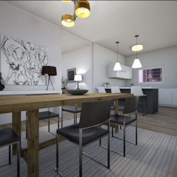 Apartment transformation: Minimalist dining room