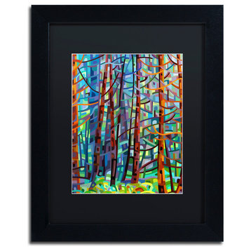 'In A Pine Forest' Matted Framed Canvas Art by Mandy Budan