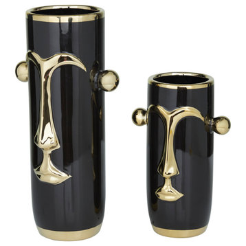 Modern Black Ceramic Vase Set 561868