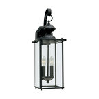 Sea Gull Lighting 2-Light Outdoor Lantern, Black