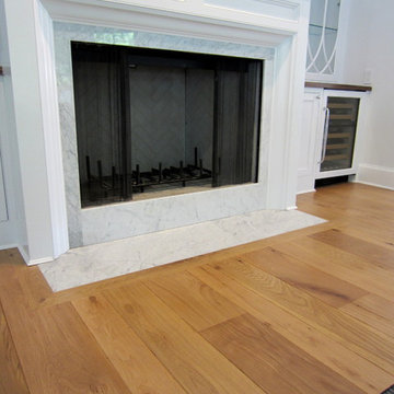 AMAGANSETT: WIDE PLANK CHARACTER WHITE OAK INSTALLED/FINISHED W BONA TRAFFIC HD