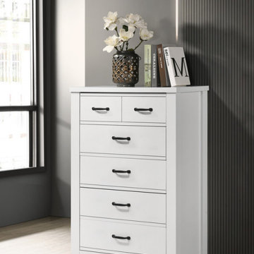 Cassini 31" White 5-Drawer Chest