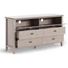 Artisan Solid Wood Bedroom Dresser and Media Cabinet, Fog Grey