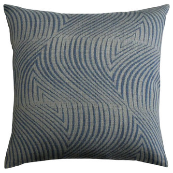 The Pillow Collection Blue Wilson Throw Pillow Cover, 20"x20"