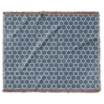 "Geometric Stars" Woven Blanket 80"x60"