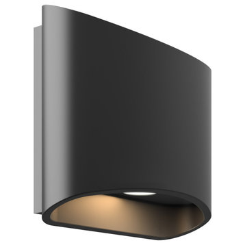 DALS Lighting LEDWALL-H 2 Light 6" Tall LED Indoor / Outdoor Wall - Black
