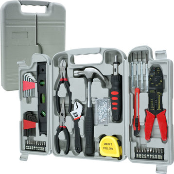 130 Piece Tool Set by Stalwart, Hammer, Wrench Set, Screwdriver Set, Pliers