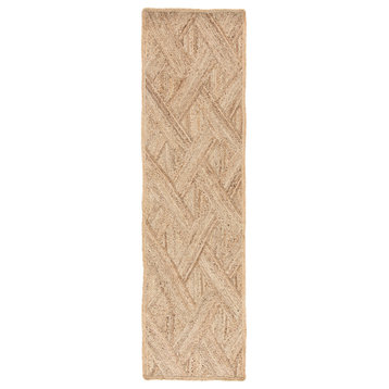 Jaipur Living Vero Natural Trellis Beige Runner Rug 3'X12'