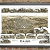 Old Map of Cairo West Virginia 1899, Vintage Map Art Print, 24"x36"