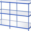 Bowery Hill Modern Metal 2-Shelf Console Table in Blue Finish