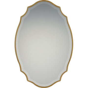 Quoizel QR2799 Monarch 36 Inch x 24 Inch Oval Shape Beveled Front - Gold