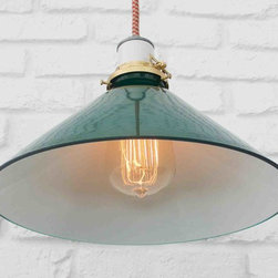 Green Glass Cone Pendant Light - Pendant Lighting