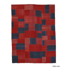 Turkish Patchwork Flatweave Rug - Area Rugs