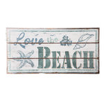 URBAN TRENDS COLLECTION - Wood Wall Art with "Love the Beach" Design Distressed White Finish - UTC wallarts are made of the finest woods which makes them tactile and attractive. They are primarily designed to accentuate your home, garden or virtually any space. Each wall art is treated with a distressed that gives them rigidity against climate change, or can simply provide the aesthetic touch you need to have a fascinating focal point!!