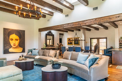 Living room - mediterranean living room idea in Albuquerque