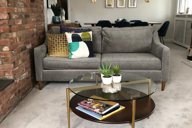 Living room - 1960s living room idea in New York