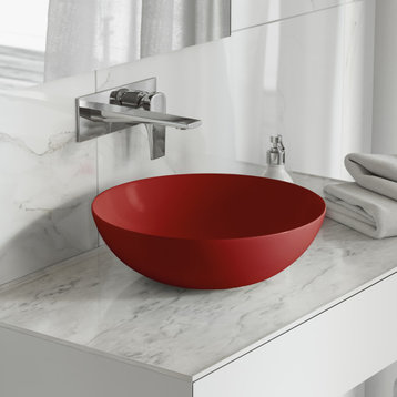 Classe 16" Ceramic Sink in Matte Red