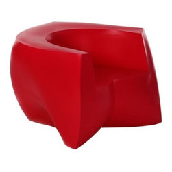 Heller - Frank Gehry Color Easy Chair, Red - Outdoor Lounge Chairs