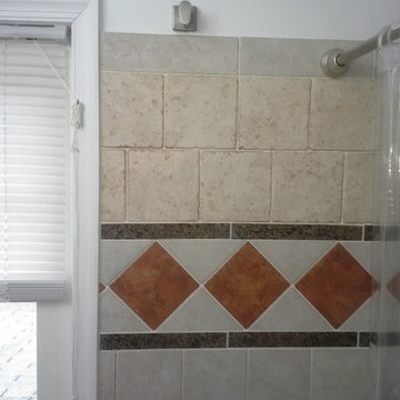 Master and main bathroom with imported Italian porcelin and granite tiles.