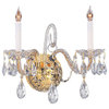 Crystorama 5042-PB-CL-MWP Traditional Crystal Wall Sconce