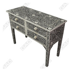 BONE INLAY 4 DRAWER CONSOLE TABLE - Furniture
