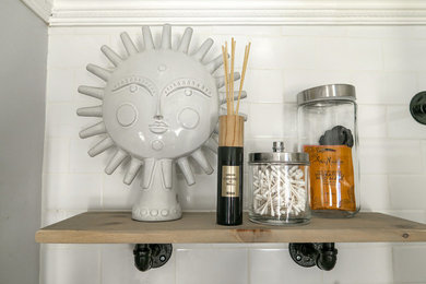 Bathroom - small industrial bathroom idea in Los Angeles