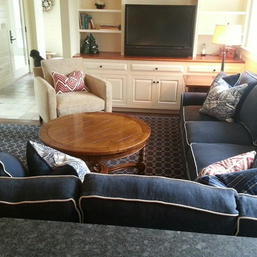 Coastal Home Family Room, Marblehead, MA