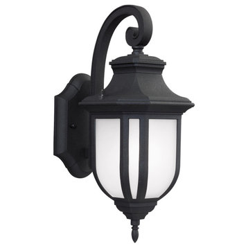 Childress Medium 1-Light Outdoor Wall Lantern, Black